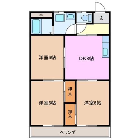 高茶屋駅 徒歩15分 1階の物件間取画像